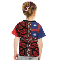 Aotearoa Iwi Ngapuhi Kid T Shirt Tuhoronuku Kite United Tribes Flag Maori Pattern