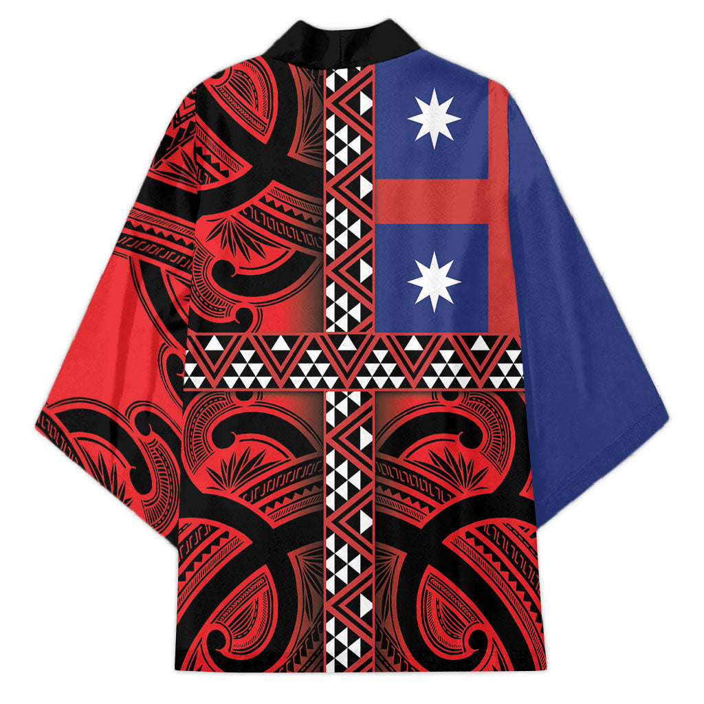 Aotearoa Iwi Ngapuhi Kimono Tuhoronuku Kite United Tribes Flag Maori Pattern