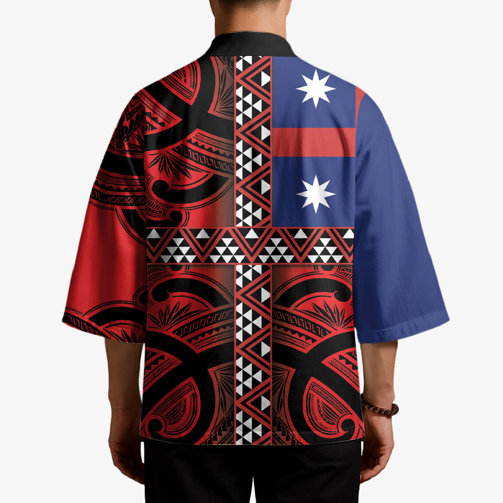 Aotearoa Iwi Ngapuhi Kimono Tuhoronuku Kite United Tribes Flag Maori Pattern