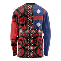 Aotearoa Iwi Ngapuhi Long Sleeve Shirt Tuhoronuku Kite United Tribes Flag Maori Pattern