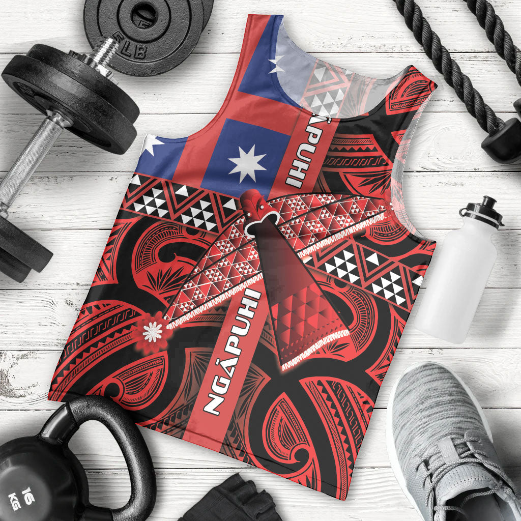 Aotearoa Iwi Ngapuhi Men Tank Top Tuhoronuku Kite United Tribes Flag Maori Pattern
