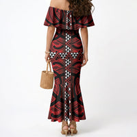 Aotearoa Iwi Ngapuhi Mermaid Dress Tuhoronuku Kite United Tribes Flag Maori Pattern