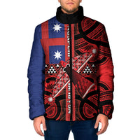 Aotearoa Iwi Ngapuhi Padded Jacket Tuhoronuku Kite United Tribes Flag Maori Pattern