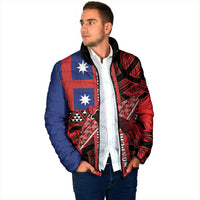 Aotearoa Iwi Ngapuhi Padded Jacket Tuhoronuku Kite United Tribes Flag Maori Pattern