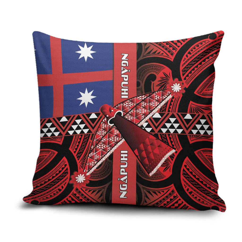 Aotearoa Iwi Ngapuhi Pillow Cover Tuhoronuku Kite United Tribes Flag Maori Pattern LT22 Red - Polynesian Pride