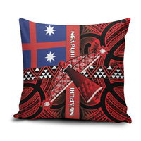 Aotearoa Iwi Ngapuhi Pillow Cover Tuhoronuku Kite United Tribes Flag Maori Pattern