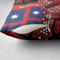 Aotearoa Iwi Ngapuhi Pillow Cover Tuhoronuku Kite United Tribes Flag Maori Pattern