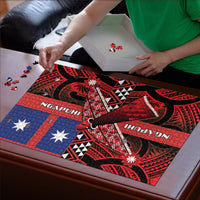 Aotearoa Iwi Ngapuhi Puzzle Tuhoronuku Kite United Tribes Flag Maori Pattern