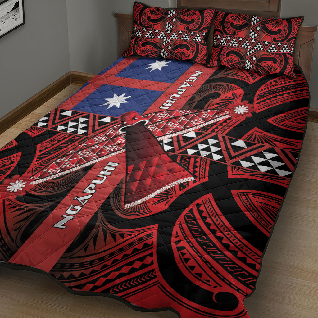 Aotearoa Iwi Ngapuhi Quilt Bed Set Tuhoronuku Kite United Tribes Flag Maori Pattern