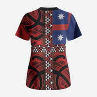 Aotearoa Iwi Ngapuhi Scrub Top Tuhoronuku Kite United Tribes Flag Maori Pattern