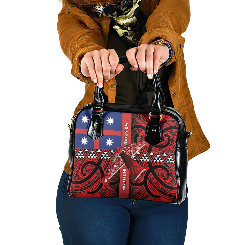 Aotearoa Iwi Ngapuhi Shoulder Handbag Tuhoronuku Kite United Tribes Flag Maori Pattern