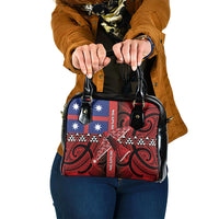 Aotearoa Iwi Ngapuhi Shoulder Handbag Tuhoronuku Kite United Tribes Flag Maori Pattern
