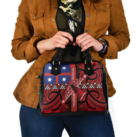 Aotearoa Iwi Ngapuhi Shoulder Handbag Tuhoronuku Kite United Tribes Flag Maori Pattern