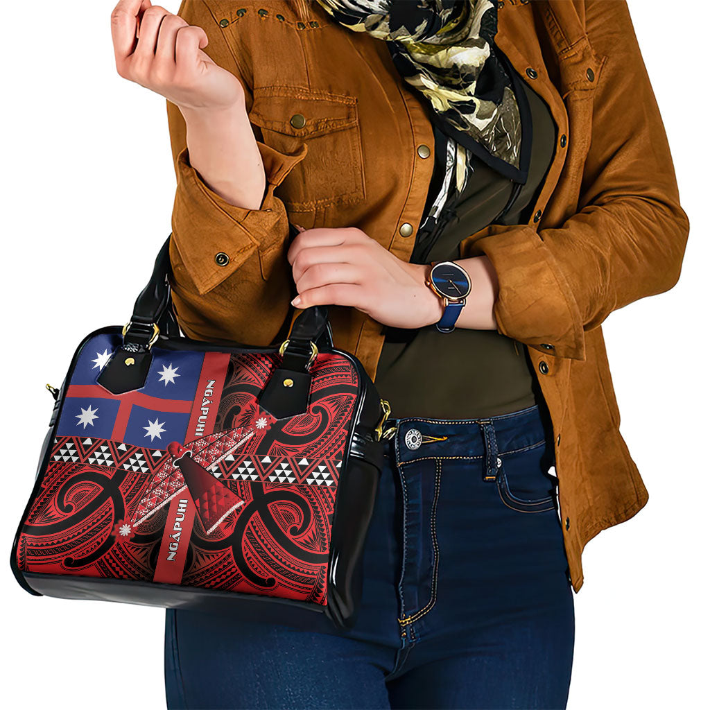 Aotearoa Iwi Ngapuhi Shoulder Handbag Tuhoronuku Kite United Tribes Flag Maori Pattern