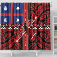 Aotearoa Iwi Ngapuhi Shower Curtain Tuhoronuku Kite United Tribes Flag Maori Pattern
