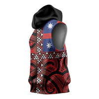 Aotearoa Iwi Ngapuhi Sleeveless Hoodie Tuhoronuku Kite United Tribes Flag Maori Pattern