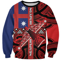 Aotearoa Iwi Ngapuhi Sweatshirt Tuhoronuku Kite United Tribes Flag Maori Pattern