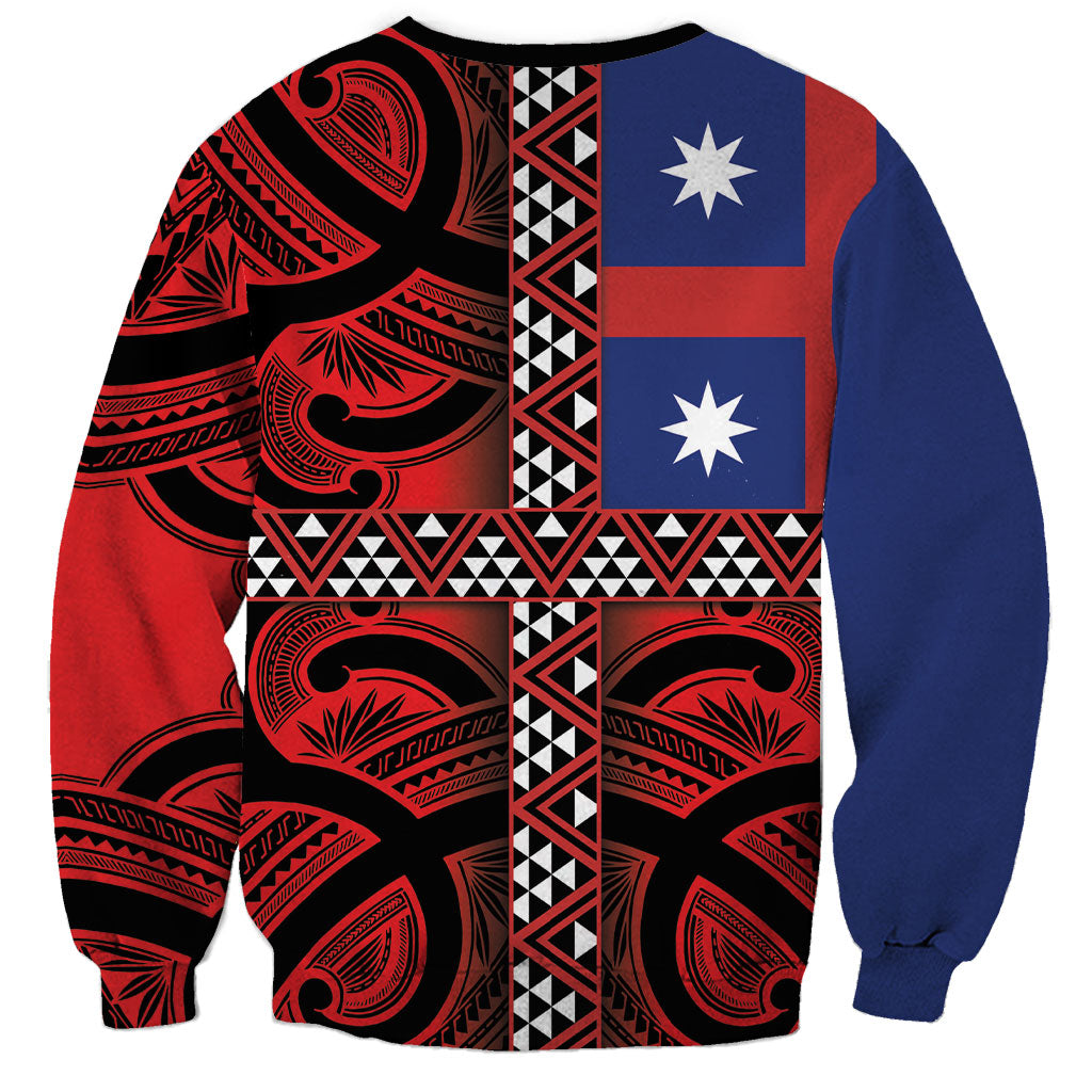 Aotearoa Iwi Ngapuhi Sweatshirt Tuhoronuku Kite United Tribes Flag Maori Pattern