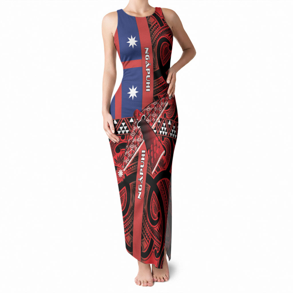 Aotearoa Iwi Ngapuhi Tank Maxi Dress Tuhoronuku Kite United Tribes Flag Maori Pattern