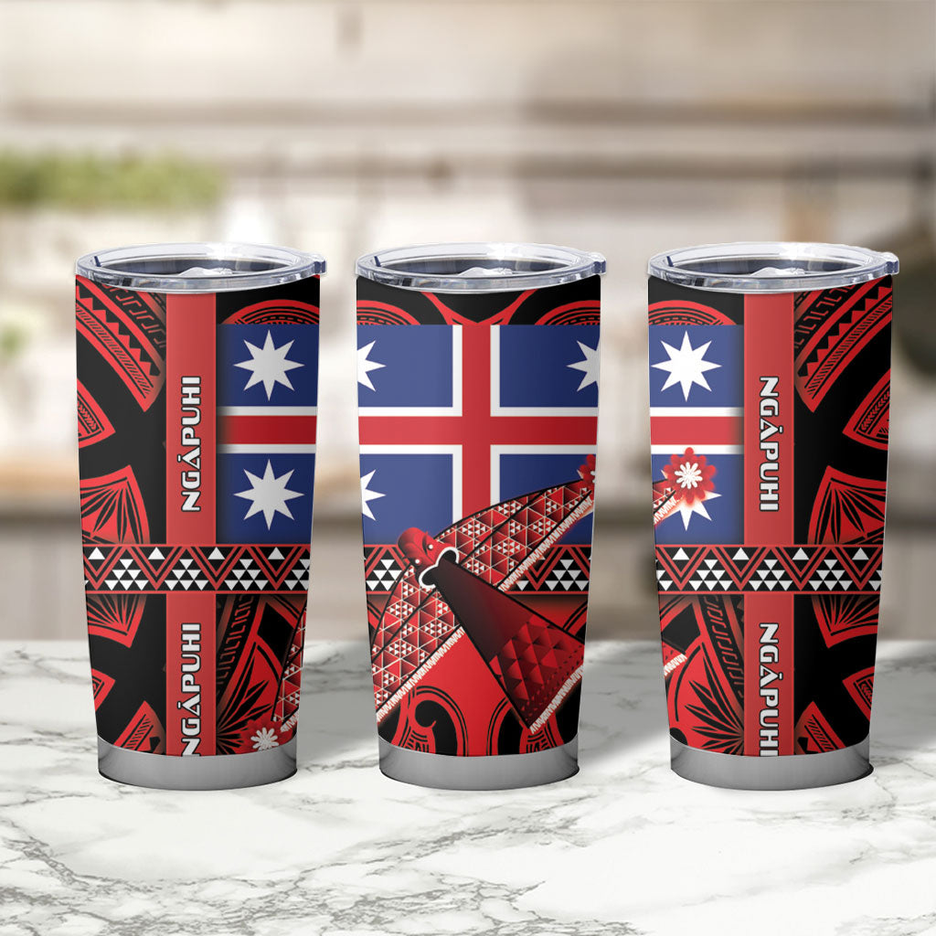 Aotearoa Iwi Ngapuhi Tumbler Cup Tuhoronuku Kite United Tribes Flag Maori Pattern