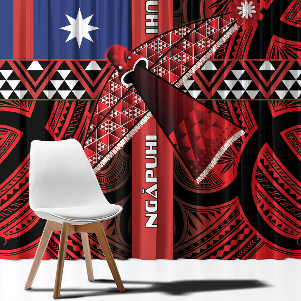 Aotearoa Iwi Ngapuhi Window Curtain Tuhoronuku Kite United Tribes Flag Maori Pattern