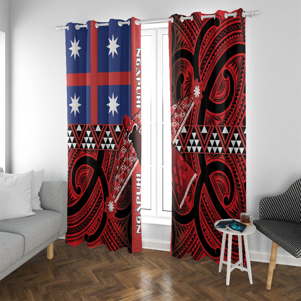 Aotearoa Iwi Ngapuhi Window Curtain Tuhoronuku Kite United Tribes Flag Maori Pattern