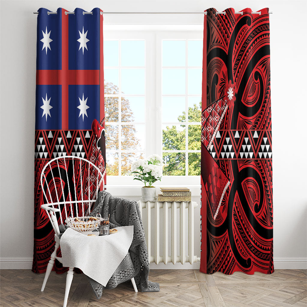 Aotearoa Iwi Ngapuhi Window Curtain Tuhoronuku Kite United Tribes Flag Maori Pattern