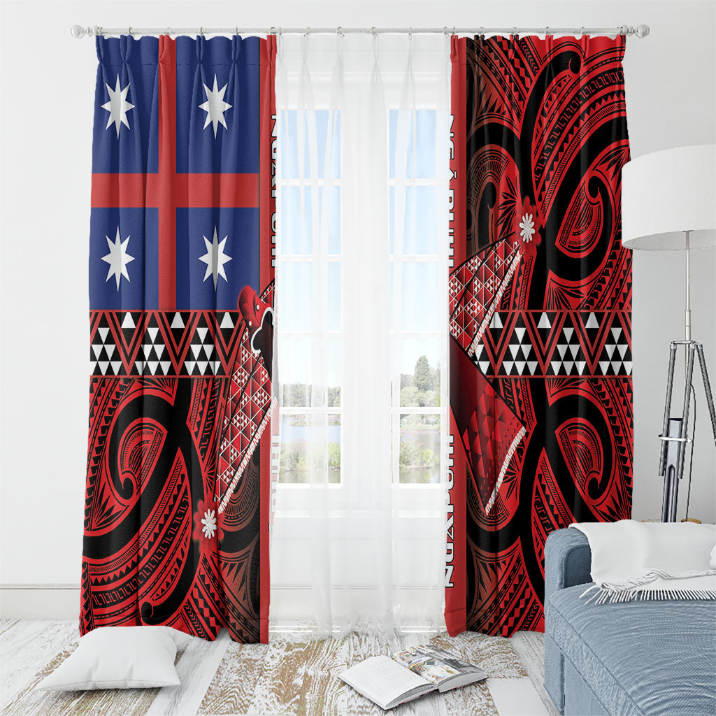 Aotearoa Iwi Ngapuhi Window Curtain Tuhoronuku Kite United Tribes Flag Maori Pattern