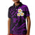 Personalised Niihau Hawaii Kid Polo Shirt Polynesian Tattoo and Pacific Plumeria Purple Vibe LT9 Kid Purple - Polynesian Pride