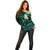 Personalised Niihau Hawaii Off Shoulder Sweater Polynesian Tattoo and Pacific Plumeria Turquoise Vibe LT9 - Polynesian Pride