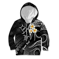 Personalised Niihau Hawaii Kid Hoodie Polynesian Tattoo and Pacific Plumeria White Vibe LT9 Hoodie White - Polynesian Pride