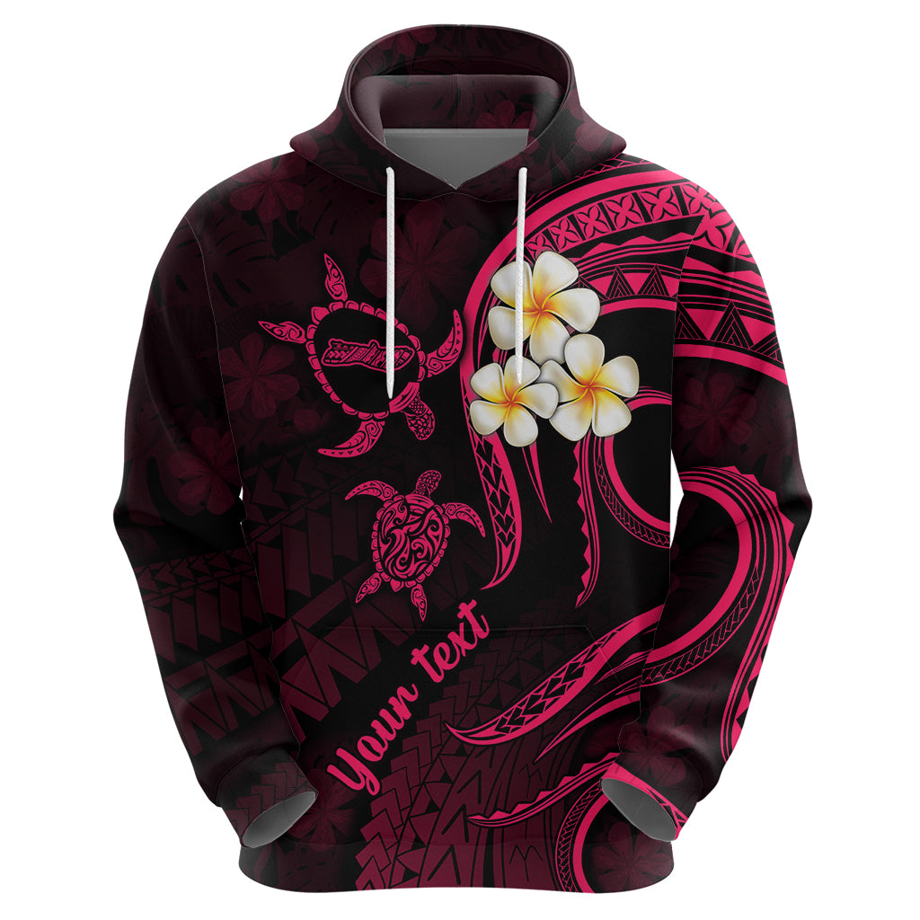 Custom Molokai Hawaii Hoodie Polynesian Tattoo and Pacific Plumeria Pink Vibe LT9 - Polynesian Pride