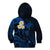 Personalised Lanai Hawaii Kid Hoodie Polynesian Tattoo and Pacific Plumeria Blue Vibe LT9 - Polynesian Pride