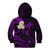 Personalised Lanai Hawaii Kid Hoodie Polynesian Tattoo and Pacific Plumeria Purple Vibe LT9 - Polynesian Pride