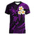 Personalised Lanai Hawaii Women V Neck T Shirt Polynesian Tattoo and Pacific Plumeria Purple Vibe LT9 Female Purple - Polynesian Pride