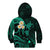 Personalised Lanai Hawaii Kid Hoodie Polynesian Tattoo and Pacific Plumeria Turquoise Vibe LT9 - Polynesian Pride