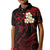 Personalised Kauai Hawaii Kid Polo Shirt Polynesian Tattoo and Pacific Plumeria Red Vibe LT9 Kid Red - Polynesian Pride