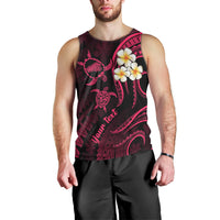 Personalised Kahoolawe Hawaii Men Tank Top Polynesian Tattoo and Pacific Plumeria Pink Vibe LT9 - Polynesian Pride