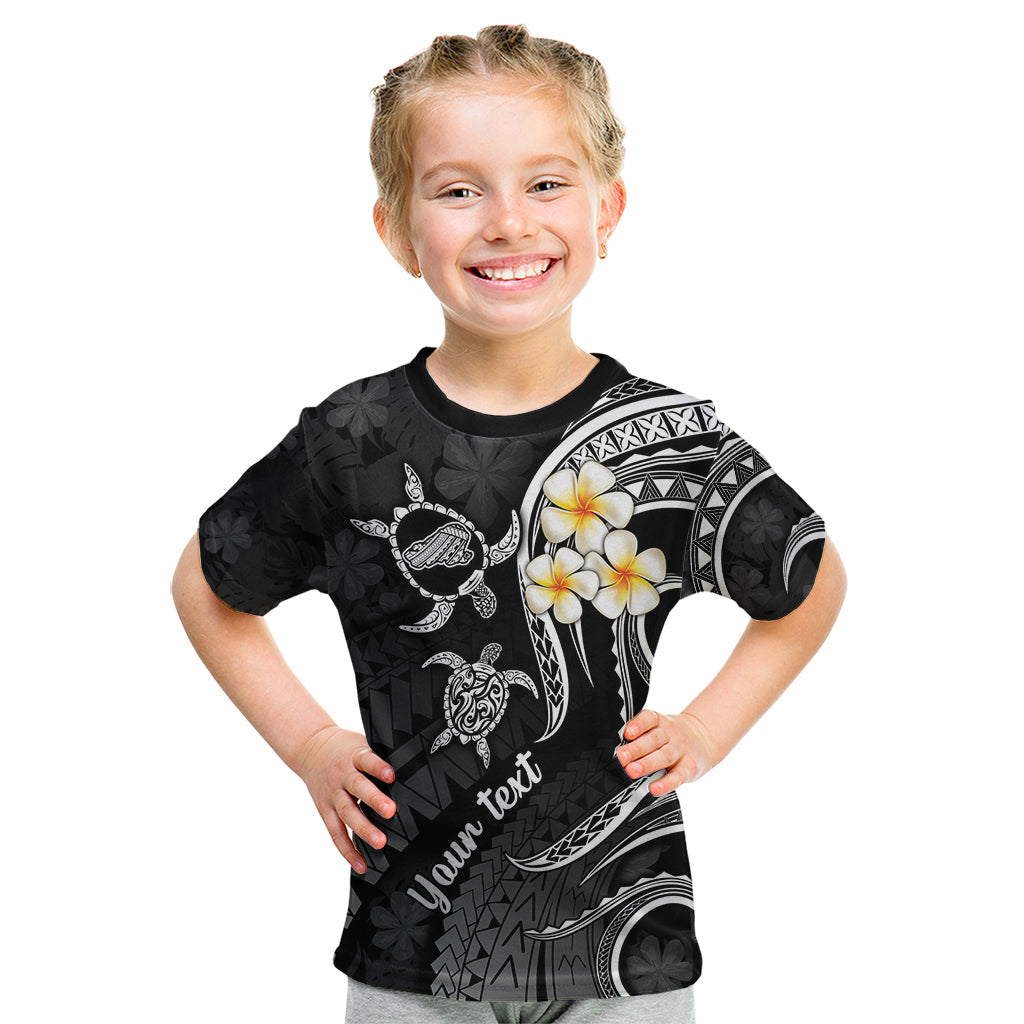 Personalised Kahoolawe Hawaii Kid T Shirt Polynesian Tattoo and Pacific Plumeria White Vibe LT9 White - Polynesian Pride