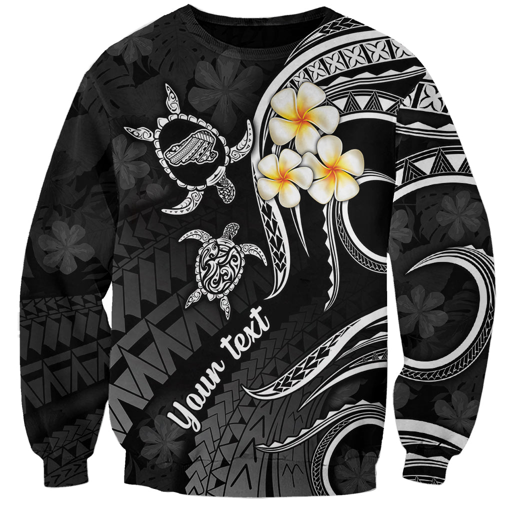Personalised Kahoolawe Hawaii Sweatshirt Polynesian Tattoo and Pacific Plumeria White Vibe LT9 Unisex White - Polynesian Pride