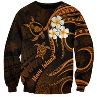 Hawaii Sweatshirt Maui Islands Pacific Plumeria Gold Vibe LT9 Unisex Gold - Polynesian Pride
