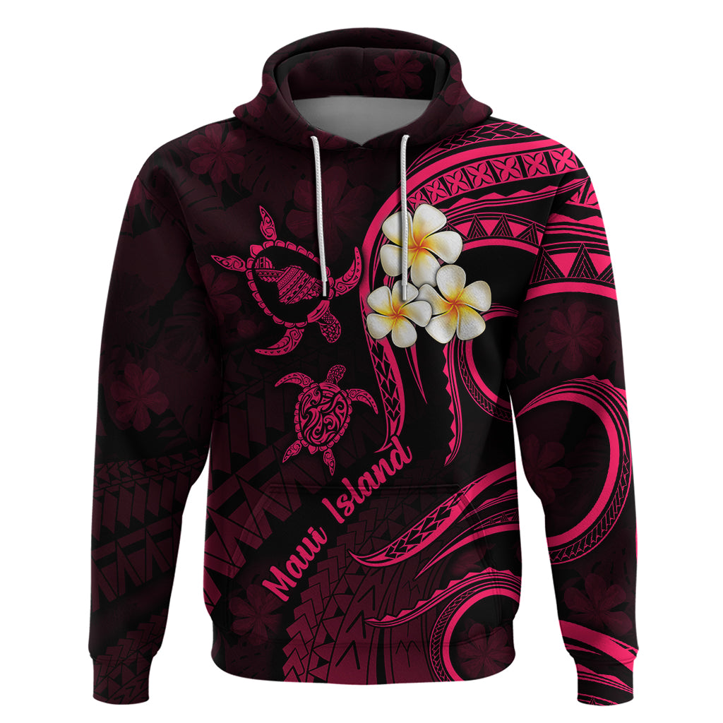 Hawaii Hoodie Maui Islands Pacific Plumeria Pink Vibe LT9 Pullover Hoodie Pink - Polynesian Pride