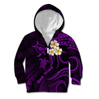Hawaii Kid Hoodie Maui Islands Pacific Plumeria Purple Vibe LT9 - Polynesian Pride