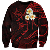 Hawaii Sweatshirt Maui Islands Pacific Plumeria Red Vibe LT9 Unisex Red - Polynesian Pride