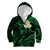 Personalised Maui Hawaii Kid Hoodie Polynesian Tattoo and Pacific Plumeria Green Vibe LT9 Zip Hoodie Green - Polynesian Pride