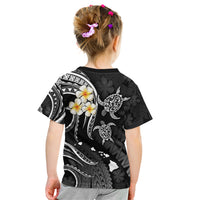 Personalised Maui Hawaii Kid T Shirt Polynesian Tattoo and Pacific Plumeria White Vibe LT9 - Polynesian Pride