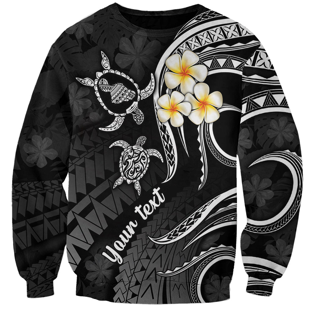 Personalised Maui Hawaii Sweatshirt Polynesian Tattoo and Pacific Plumeria White Vibe LT9 Unisex White - Polynesian Pride