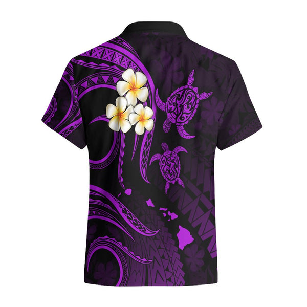 Hawaii Hawaiian Shirt Oahu Islands Pacific Plumeria Purple Vibe