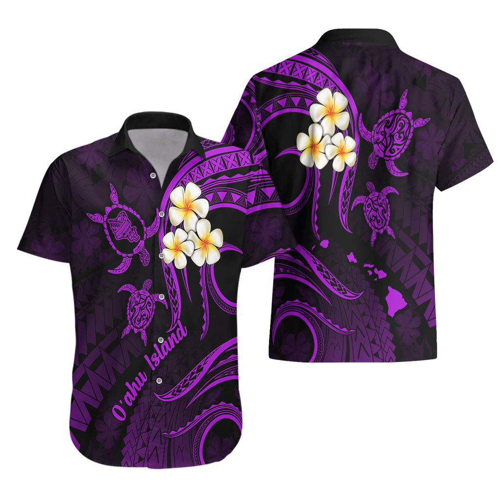 Hawaii Hawaiian Shirt Oahu Islands Pacific Plumeria Purple Vibe LT9 - Polynesian Pride