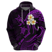 Hawaii Hoodie Oahu Islands Pacific Plumeria Purple Vibe LT9 - Polynesian Pride
